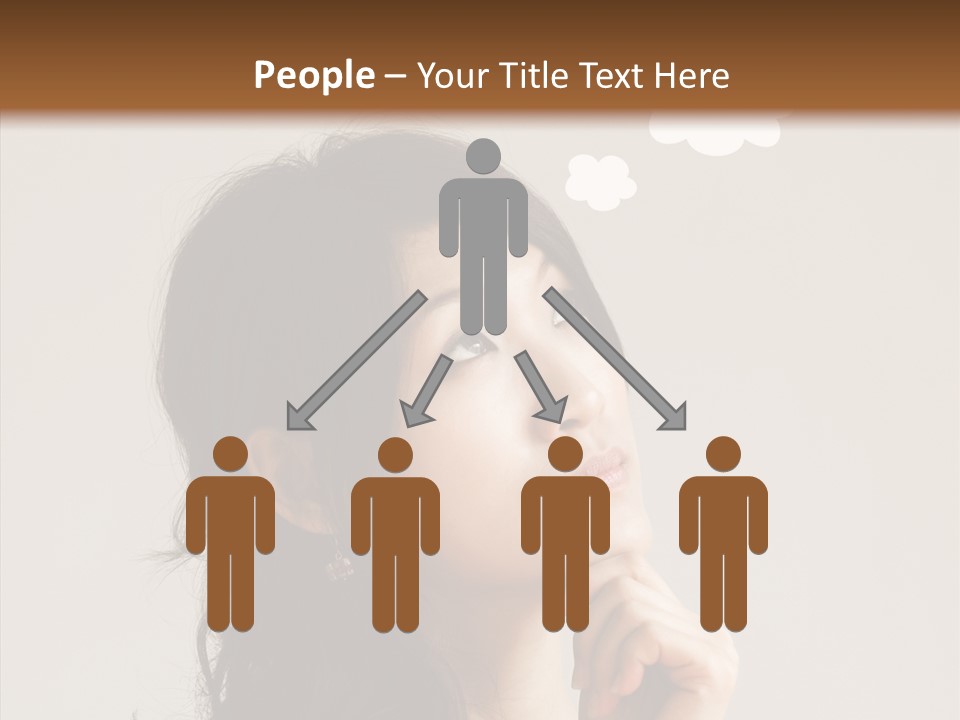 Girl Secretary Thoughtful PowerPoint Template