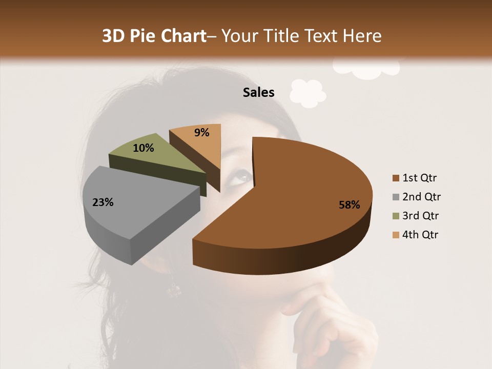 Girl Secretary Thoughtful PowerPoint Template