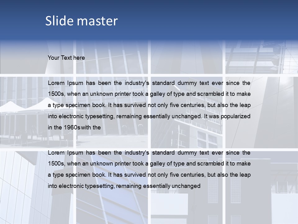 Windows Blue Tint PowerPoint Template