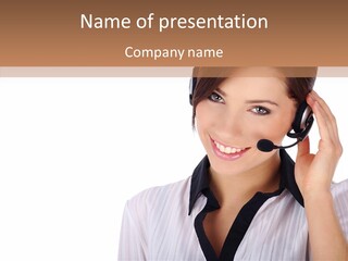 Fresh Telephone Agent PowerPoint Template
