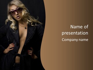 Head Sensual Girl PowerPoint Template