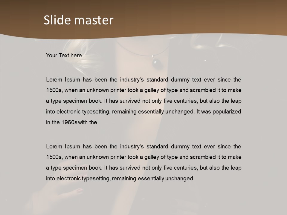 Head Sensual Girl PowerPoint Template