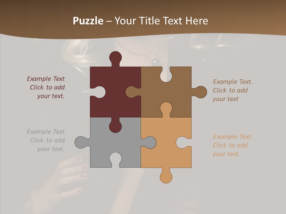 Head Sensual Girl PowerPoint Template
