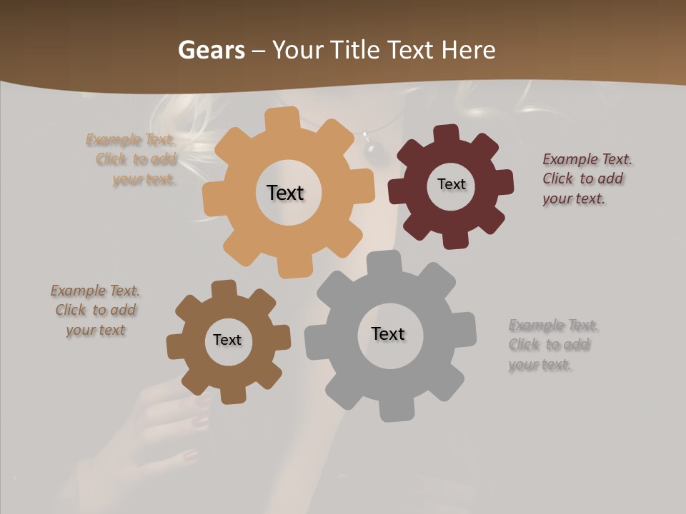 Head Sensual Girl PowerPoint Template