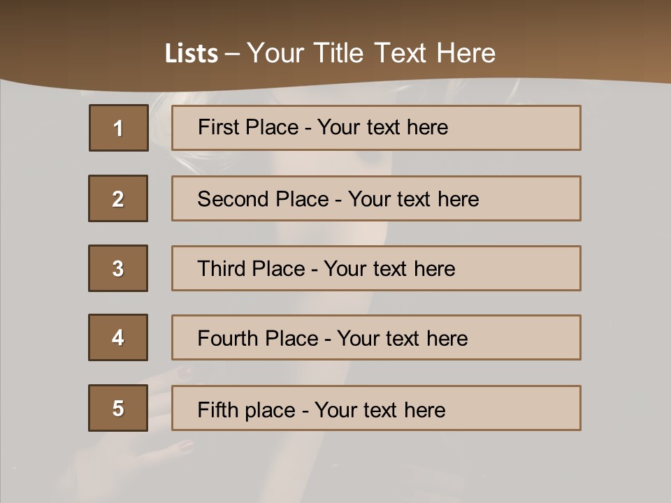 Head Sensual Girl PowerPoint Template
