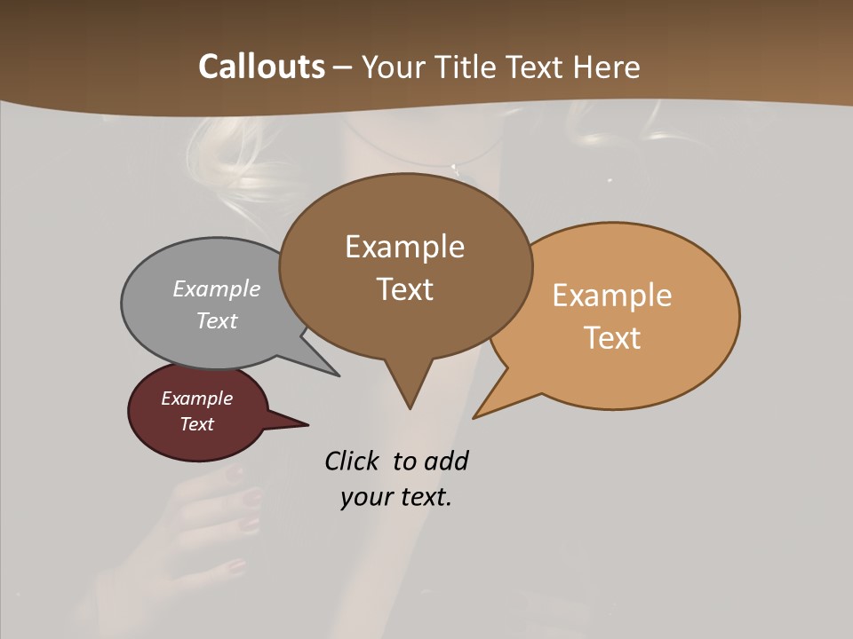 Head Sensual Girl PowerPoint Template