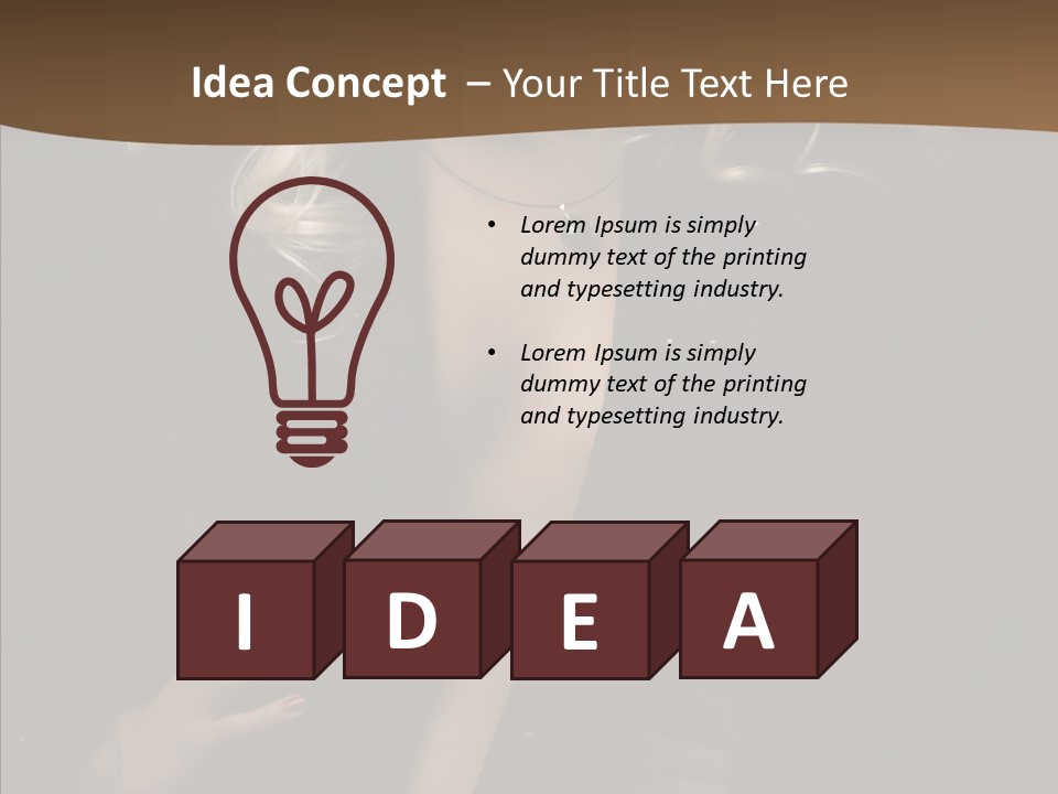 Head Sensual Girl PowerPoint Template