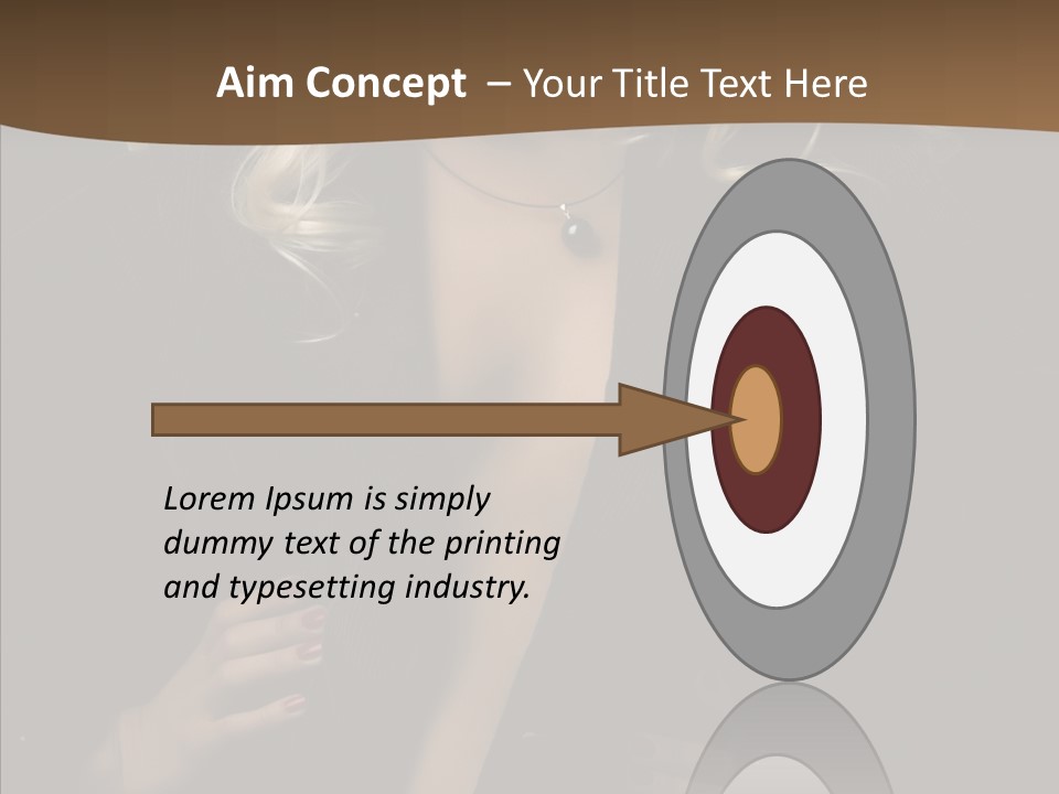 Head Sensual Girl PowerPoint Template