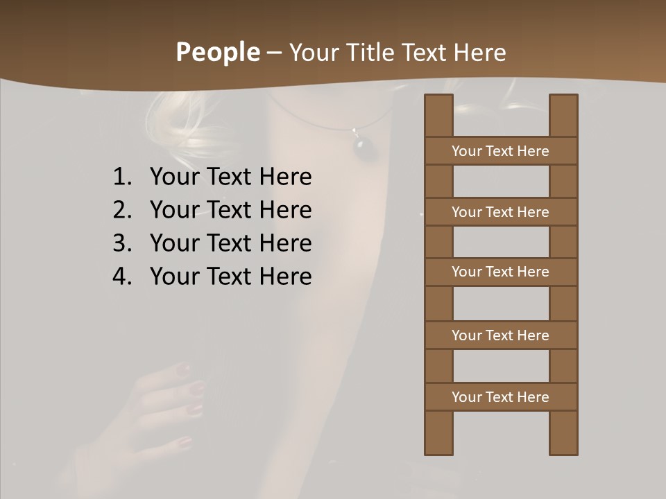 Head Sensual Girl PowerPoint Template