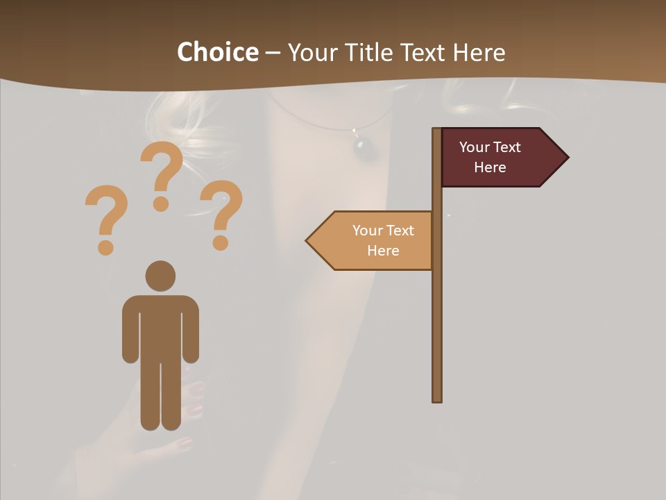 Head Sensual Girl PowerPoint Template
