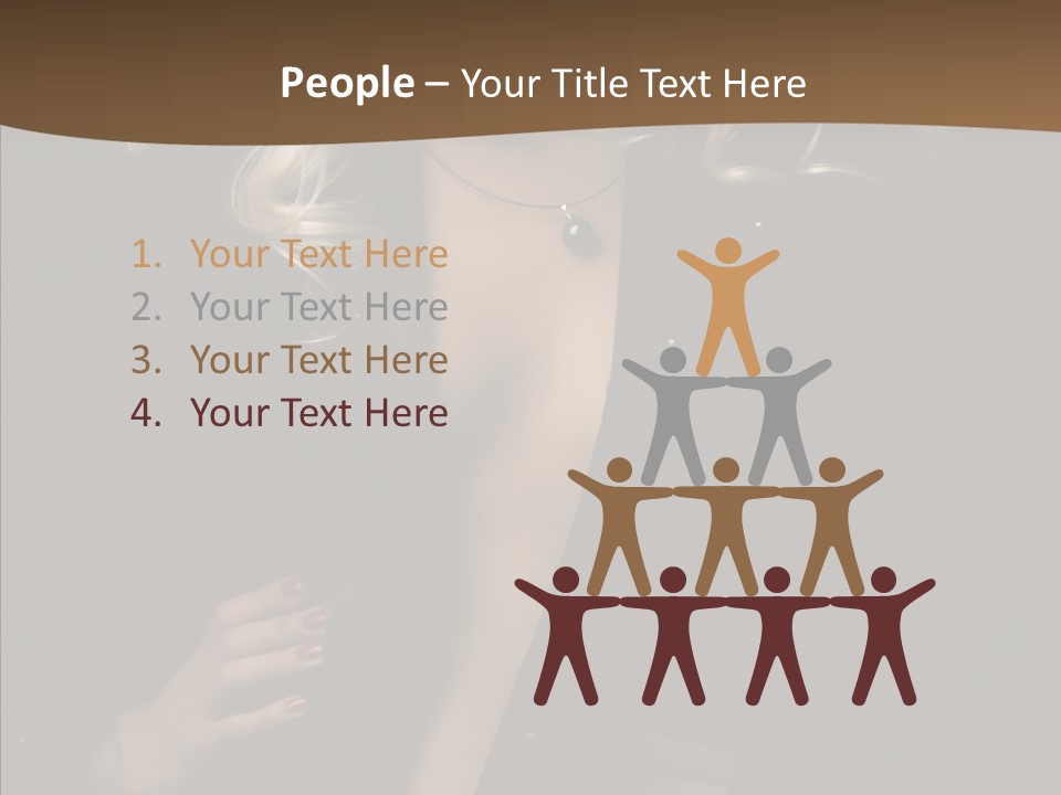 Head Sensual Girl PowerPoint Template