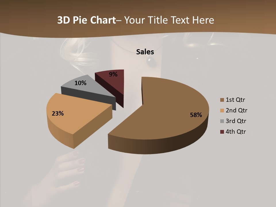 Head Sensual Girl PowerPoint Template