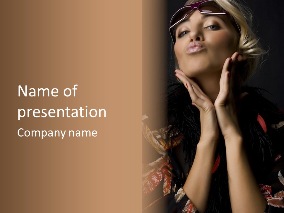 Luxury Glasses Sunglasses PowerPoint Template