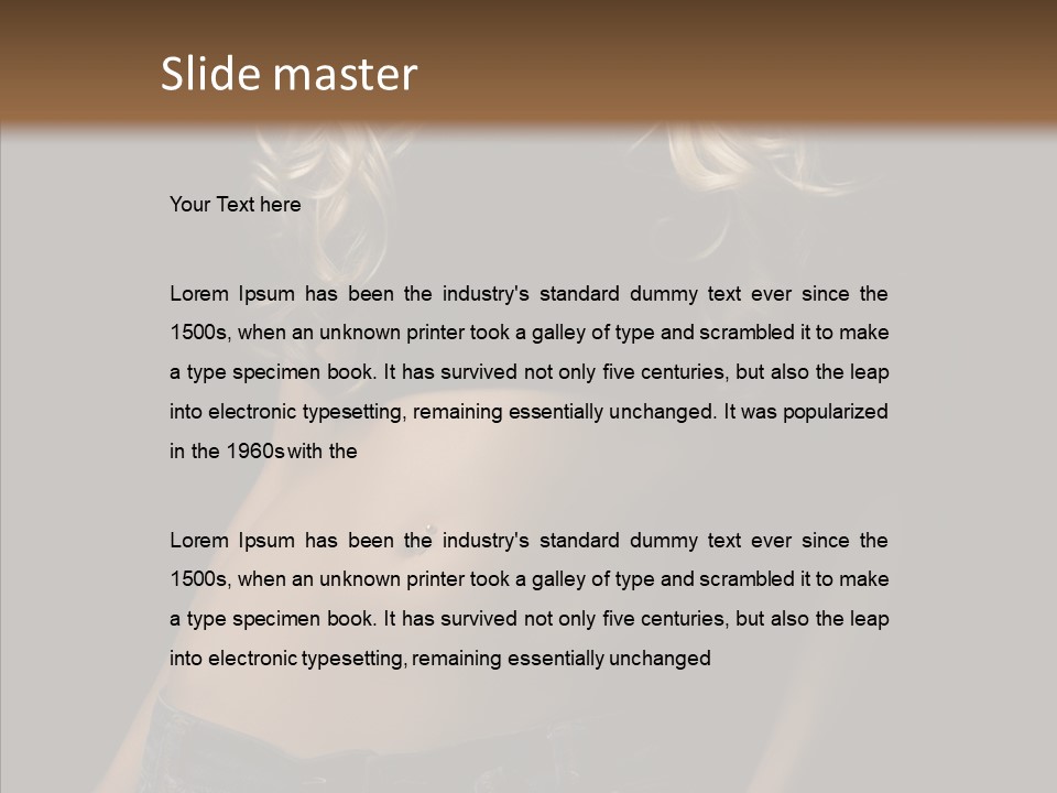 Human Portrait Woman PowerPoint Template