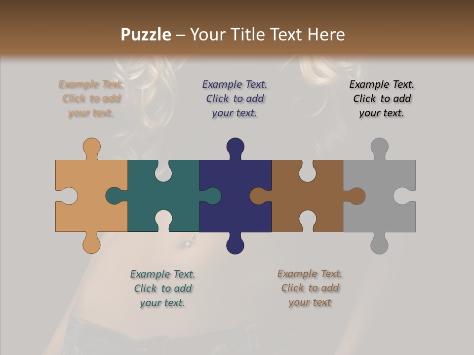 Human Portrait Woman PowerPoint Template