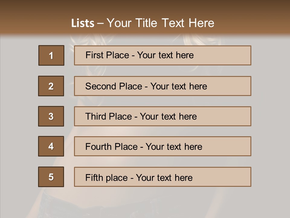 Human Portrait Woman PowerPoint Template