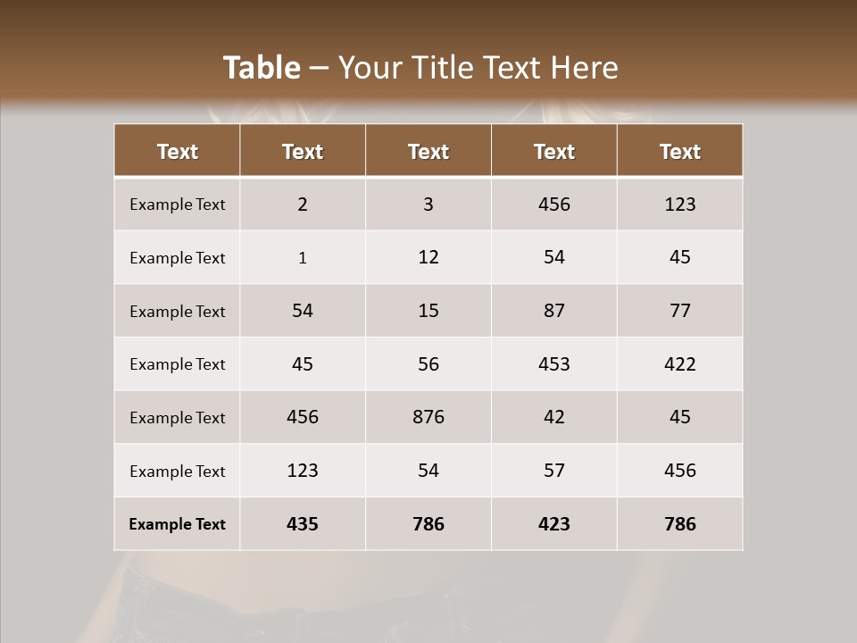 Human Portrait Woman PowerPoint Template