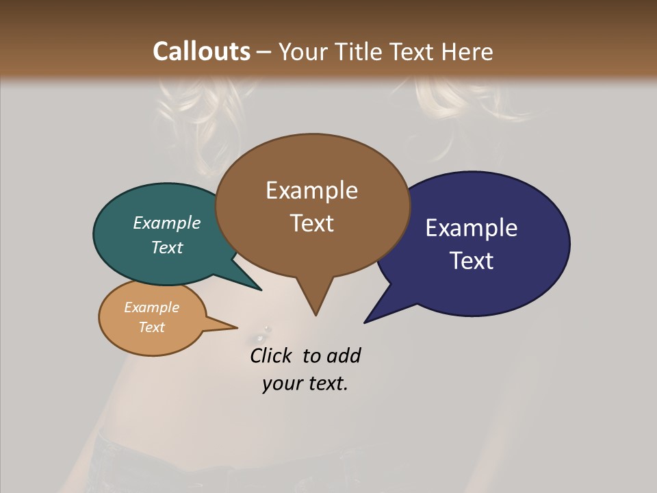 Human Portrait Woman PowerPoint Template