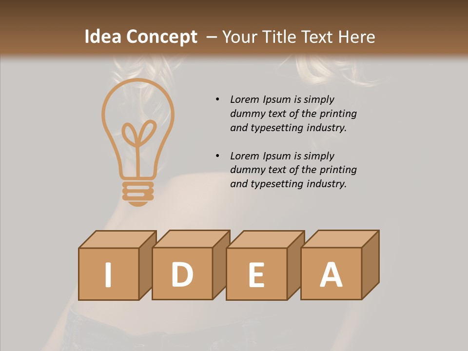 Human Portrait Woman PowerPoint Template