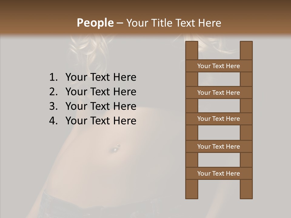 Human Portrait Woman PowerPoint Template