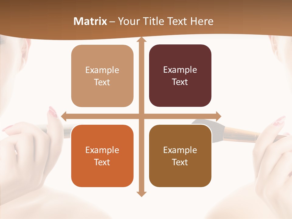 Brush Cosmetics Pink PowerPoint Template