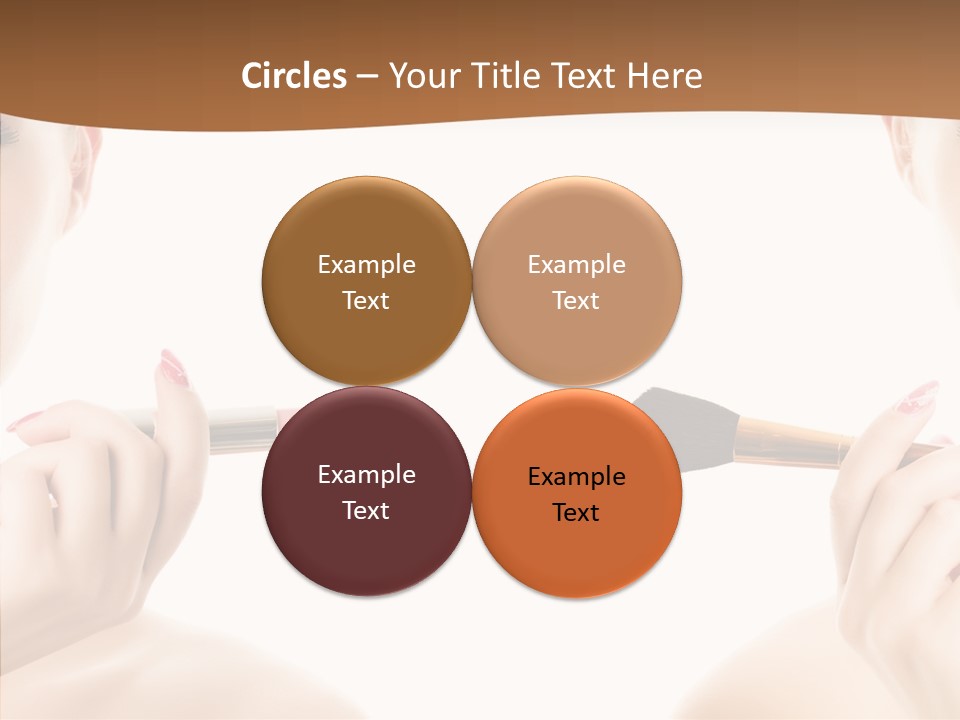 Brush Cosmetics Pink PowerPoint Template