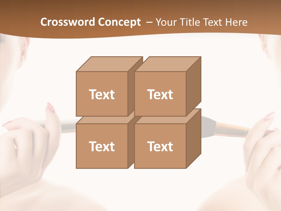 Brush Cosmetics Pink PowerPoint Template