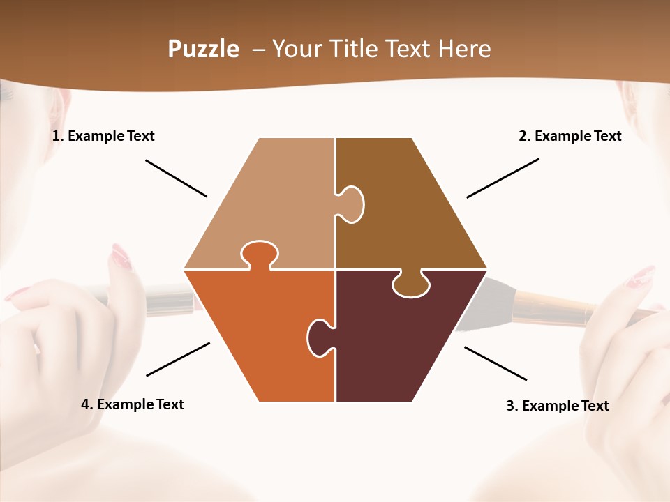 Brush Cosmetics Pink PowerPoint Template