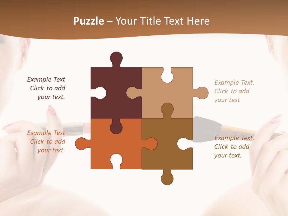 Brush Cosmetics Pink PowerPoint Template