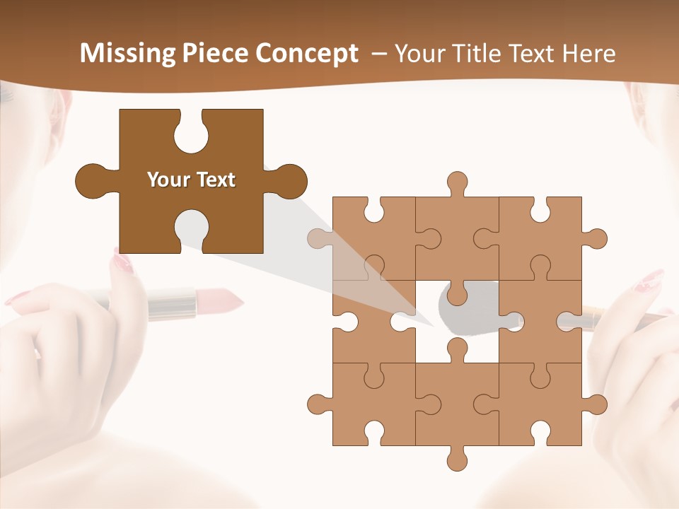 Brush Cosmetics Pink PowerPoint Template