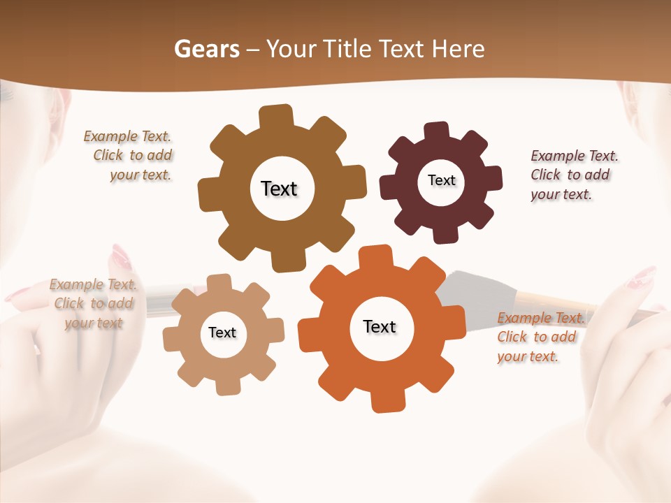 Brush Cosmetics Pink PowerPoint Template