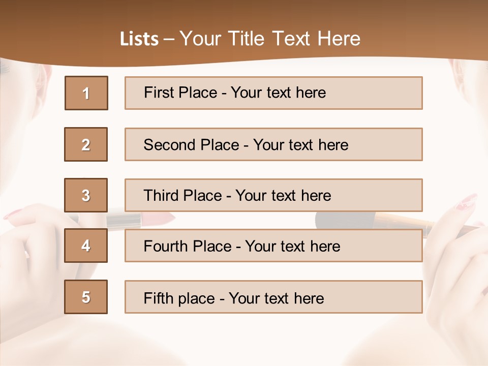 Brush Cosmetics Pink PowerPoint Template