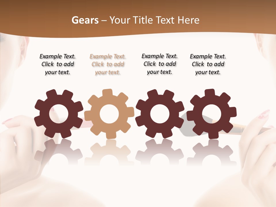 Brush Cosmetics Pink PowerPoint Template