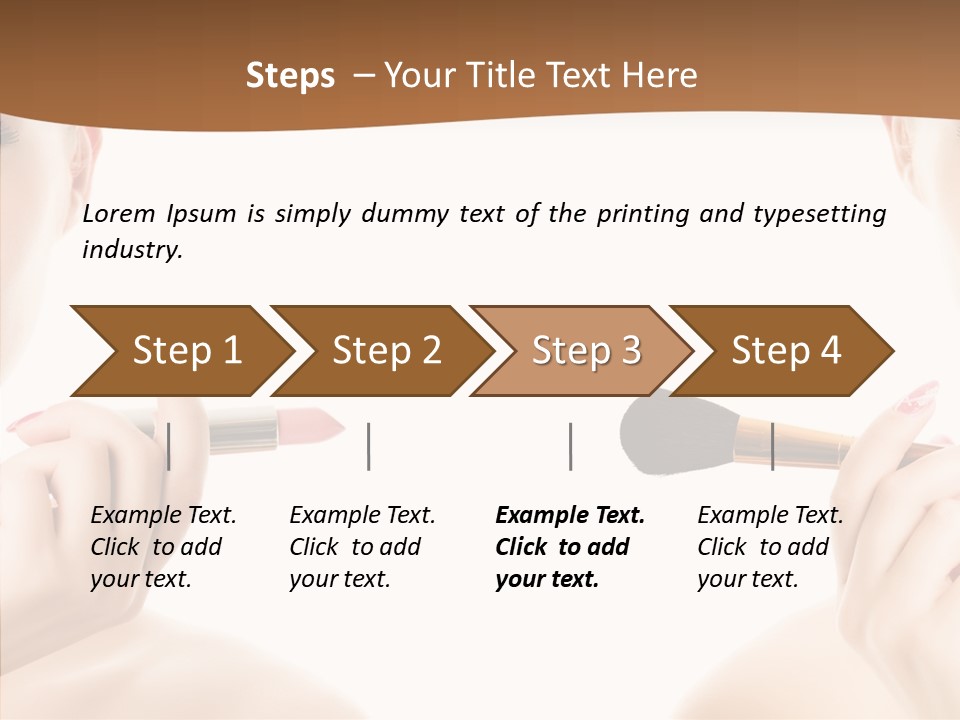 Brush Cosmetics Pink PowerPoint Template