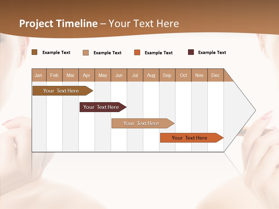 Brush Cosmetics Pink PowerPoint Template
