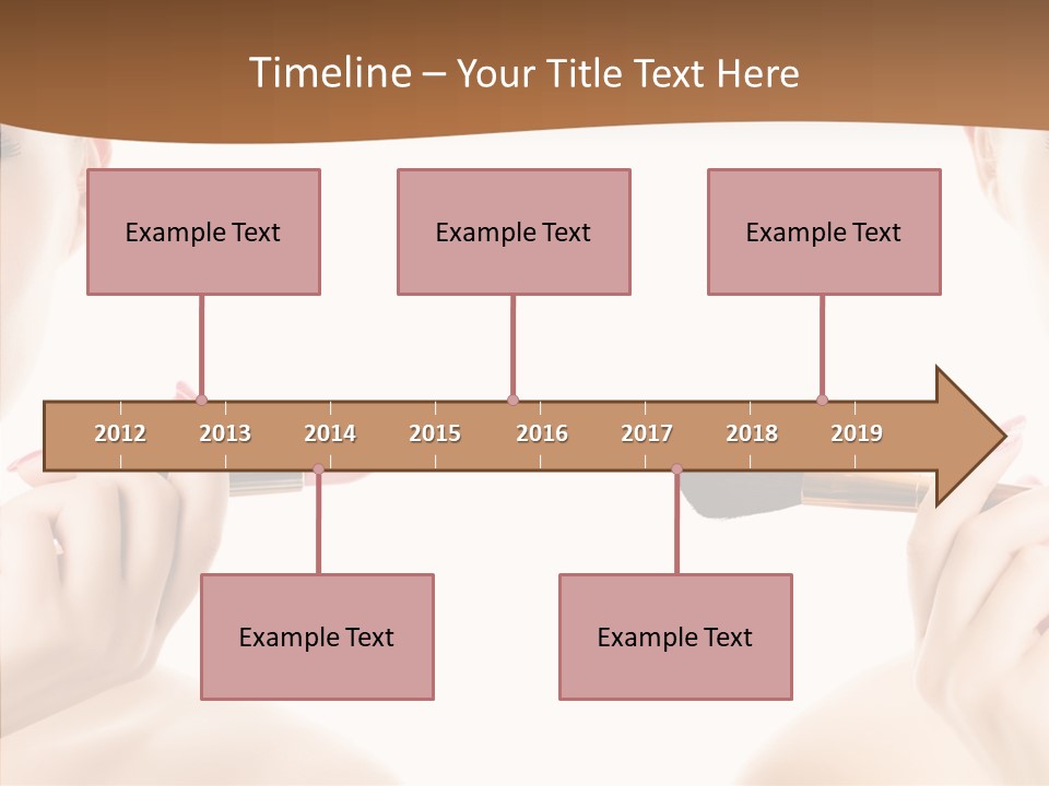 Brush Cosmetics Pink PowerPoint Template