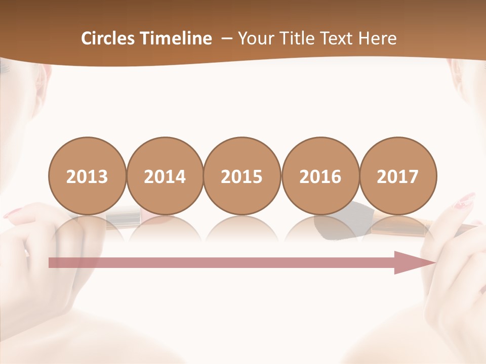 Brush Cosmetics Pink PowerPoint Template