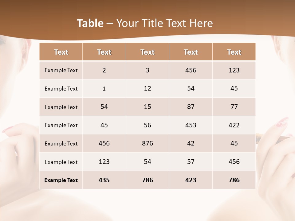 Brush Cosmetics Pink PowerPoint Template