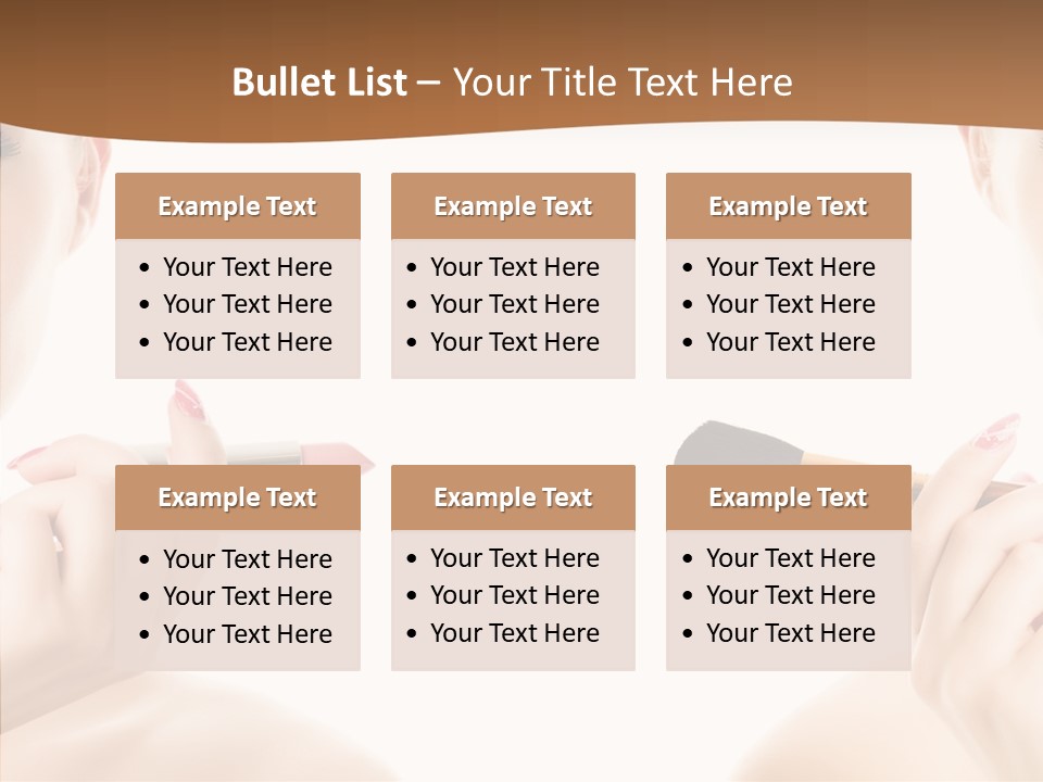 Brush Cosmetics Pink PowerPoint Template