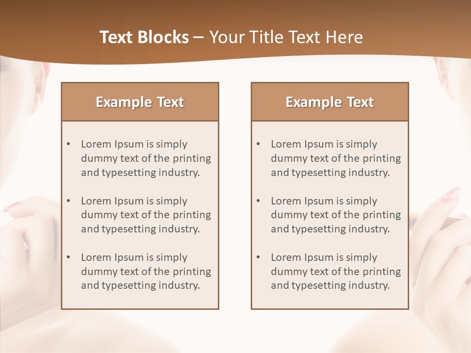 Brush Cosmetics Pink PowerPoint Template