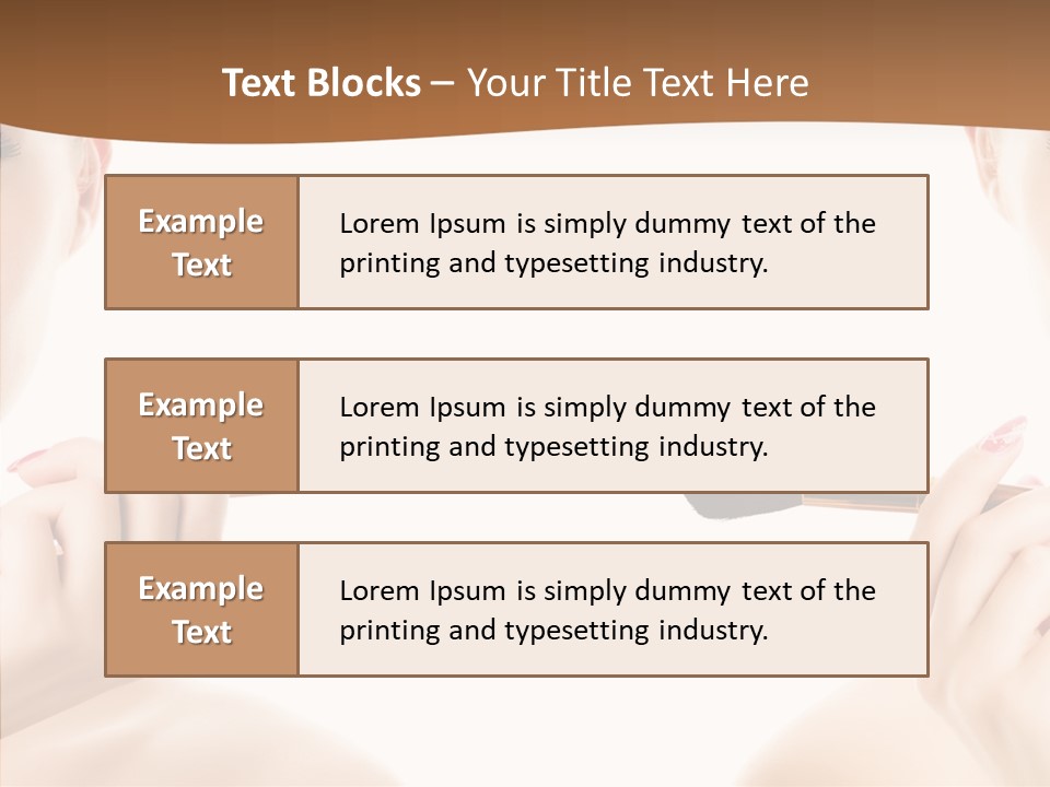 Brush Cosmetics Pink PowerPoint Template