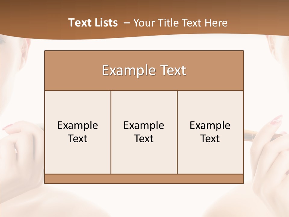 Brush Cosmetics Pink PowerPoint Template