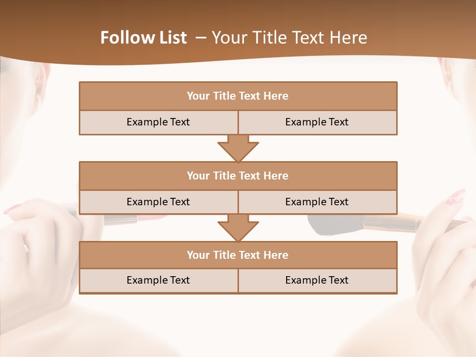 Brush Cosmetics Pink PowerPoint Template