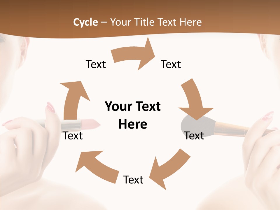 Brush Cosmetics Pink PowerPoint Template