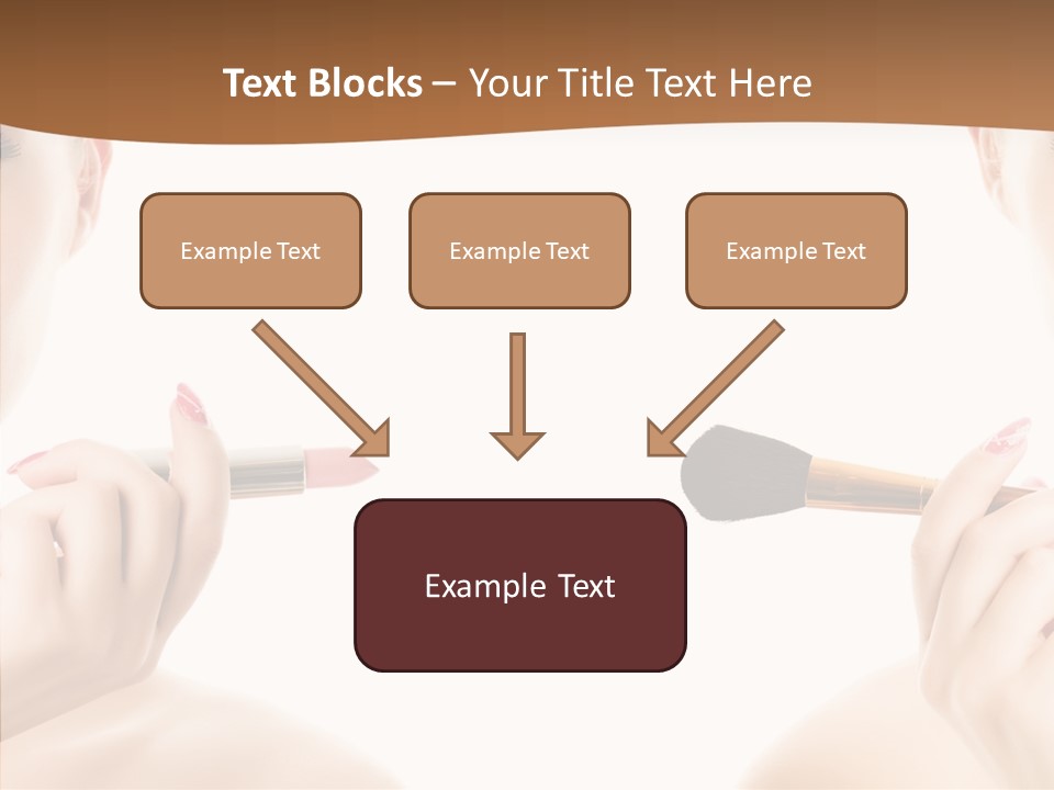 Brush Cosmetics Pink PowerPoint Template