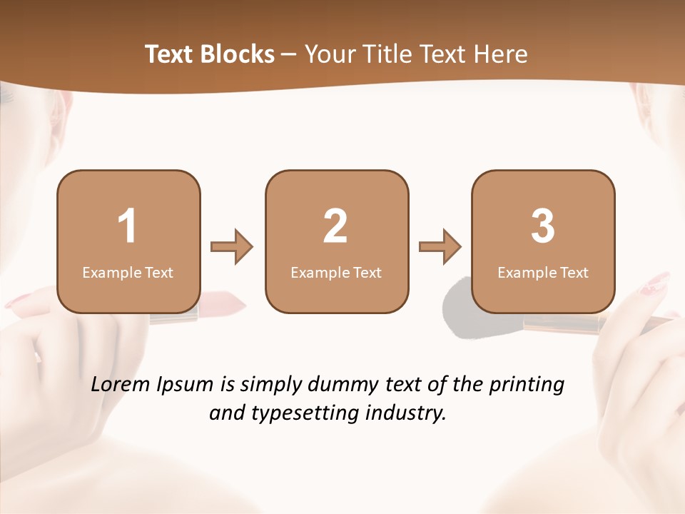 Brush Cosmetics Pink PowerPoint Template