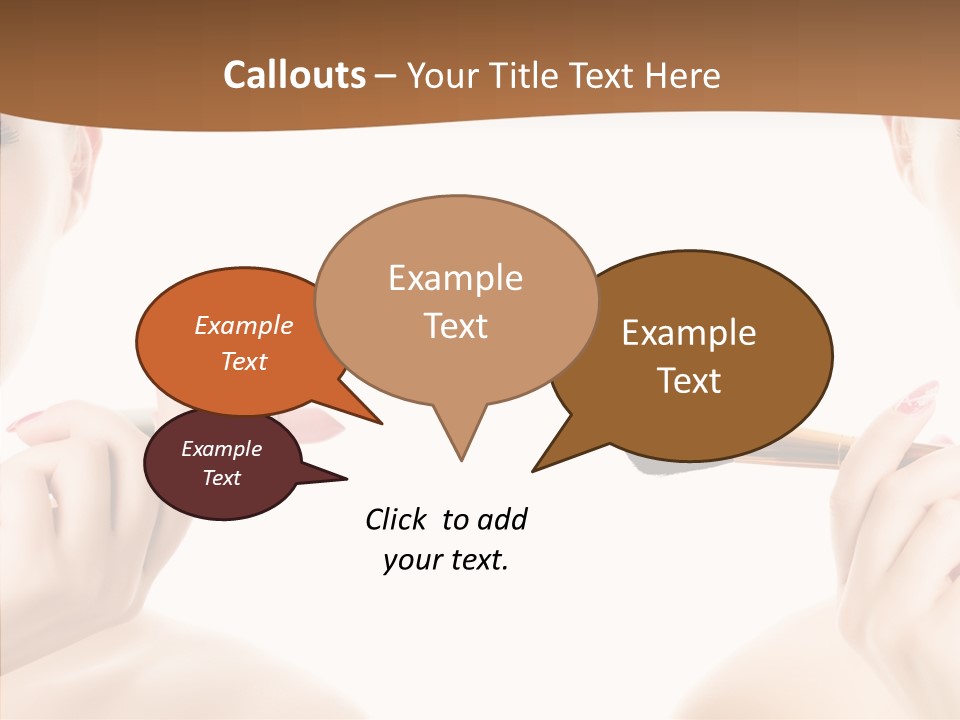 Brush Cosmetics Pink PowerPoint Template