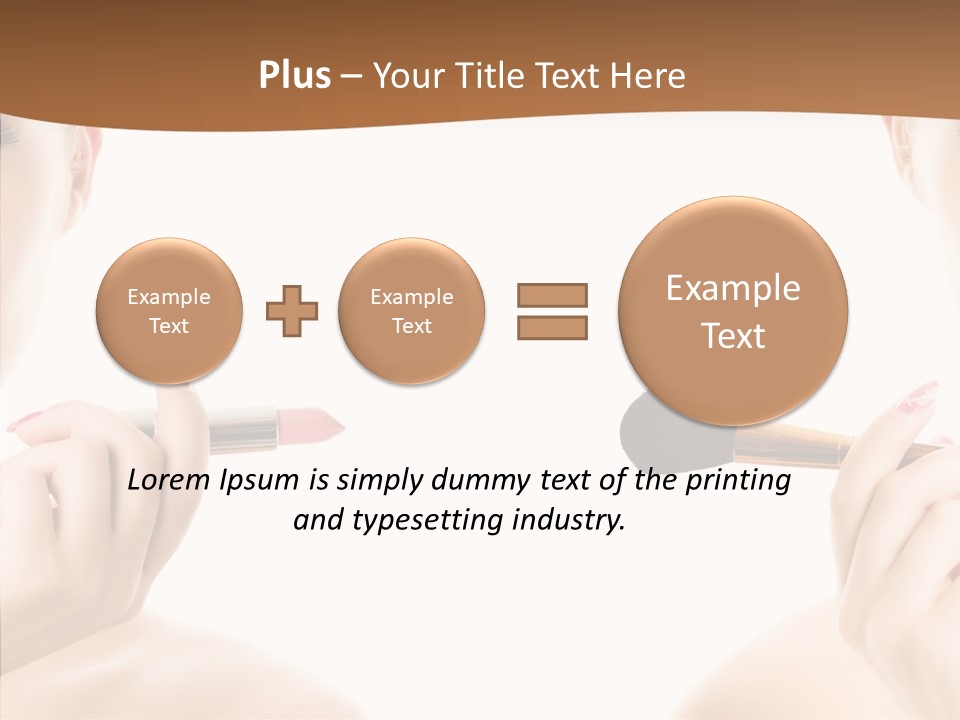 Brush Cosmetics Pink PowerPoint Template