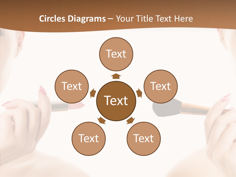 Brush Cosmetics Pink PowerPoint Template