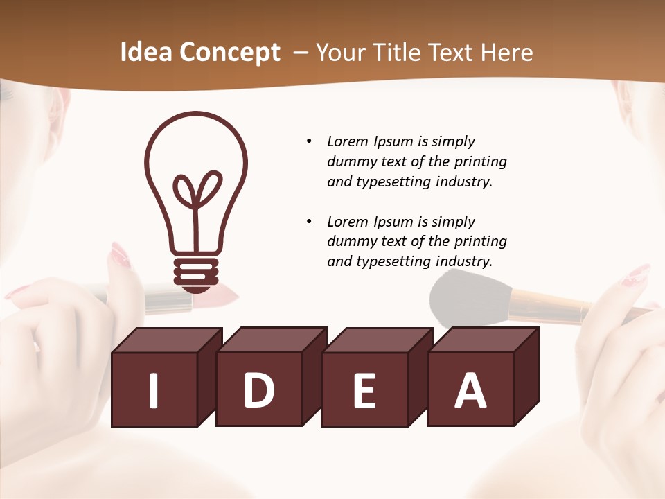 Brush Cosmetics Pink PowerPoint Template